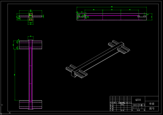门式起重机的结构设计与建模（SW+CAD+说明书）缩略图